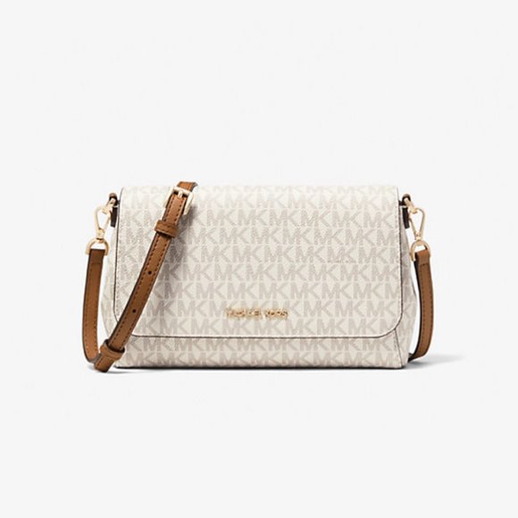 MICHAEL Michael Kors Medium Logo Convertible Crossbody Bag VANILLA - Picture 1 of 10